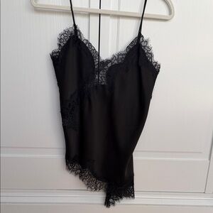 Zara Black Lace Trim Camisole size Small